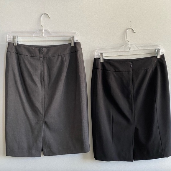 Calvin Klein Pencil Skirts Career Office Basics Minimalist Stretch Black Gray 4 - Picture 2 of 9